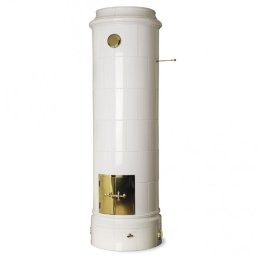 Каменная печь Keddy Christineberg, White + латунь, заднее подкл.